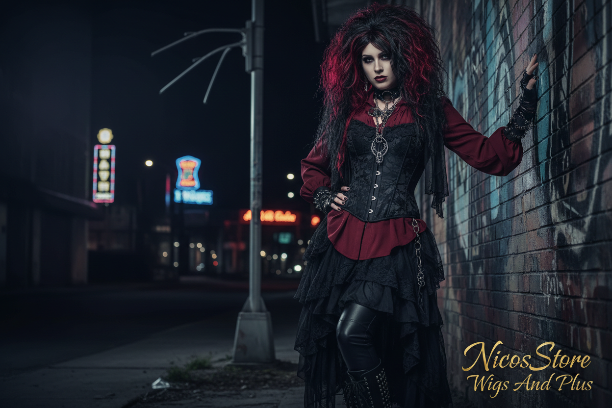 Gothic lifestyle - urban night burgundy