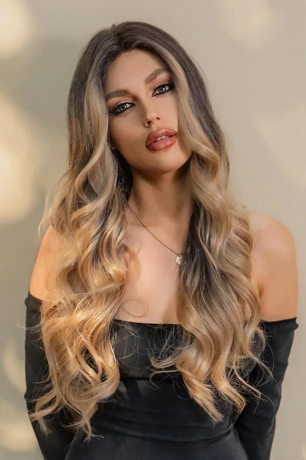 13*2" Lace Front Wigs Synthetic Long Wave 26" 150% Density - 