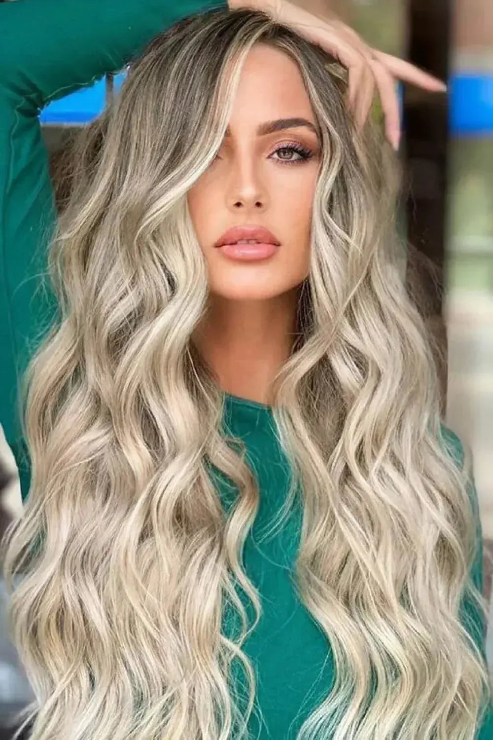 26'' Full Machine Made Long Wave Synthetic Wig