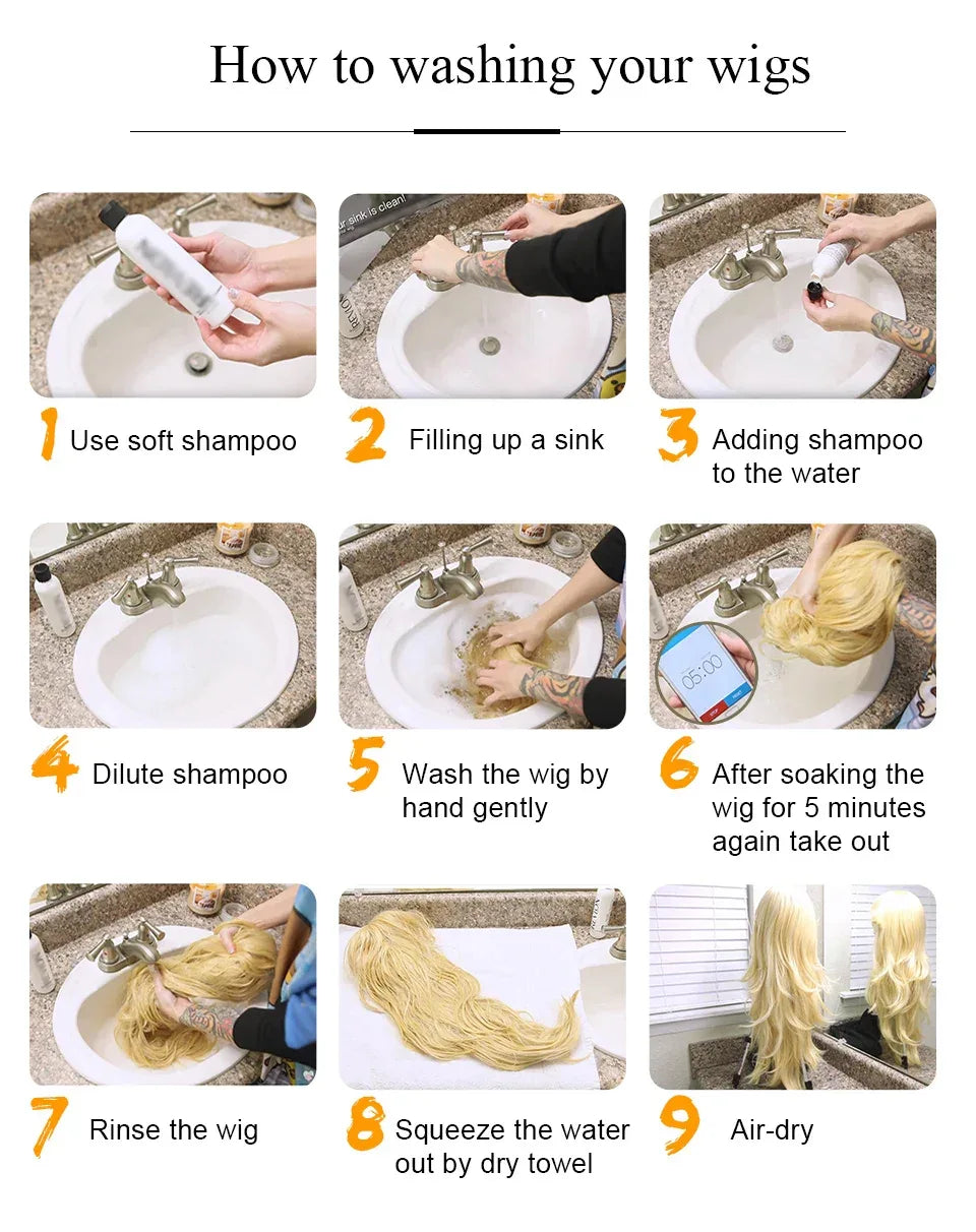 Synthetic Bob Wigs for Women - Short Straight Light Blonde Beige Natural Hair Wigs for Daily Cosplay, Heat Resistant - Wig-LC2054-1