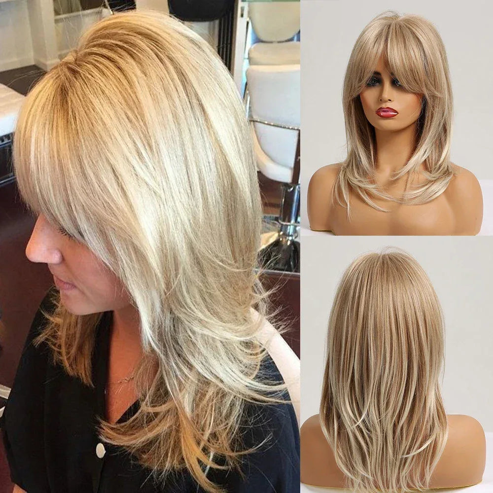 LOUIS FERRE Pink Straight Bob Wig for Women - Short Synthetic Wig with Bangs, Cute Heat Resistant Cosplay Hairstyle.