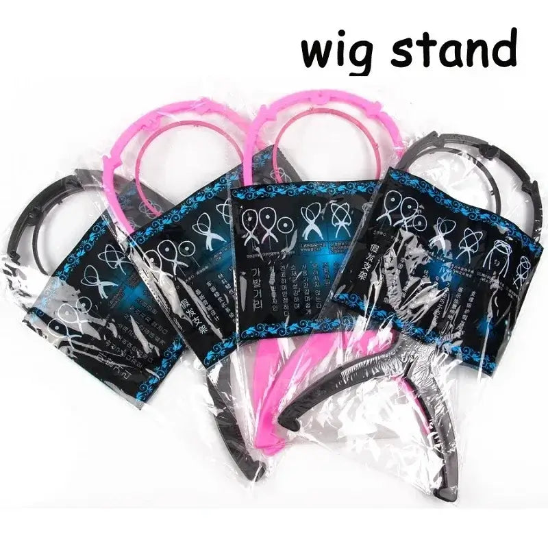 2Pcs Desk Stand Portable Wig Stand Wig Stands Portable Wig Hanger Salon Barber Hanging Hats Holder Display Stand - 