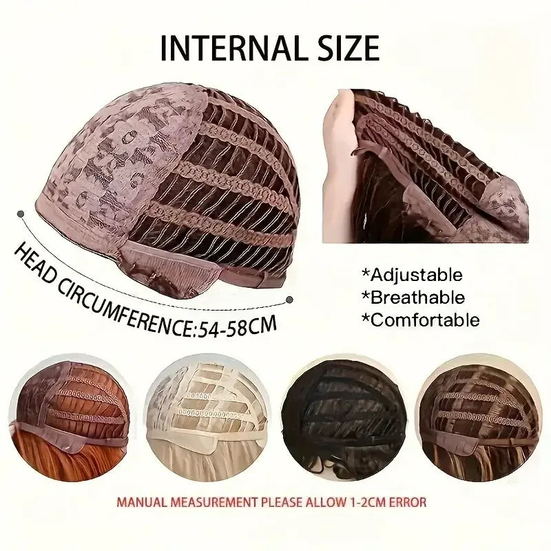 Short Blonde Bob Wig with Dark Roots - Natural Synthetic Hair for Daily Wear - 