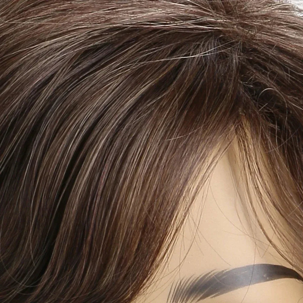 Short Brown Ombre Curly Wig with Bangs - Natural Synthetic Hair for Daily Use S16dc0c91e4d24a1993593efc8ca11737q