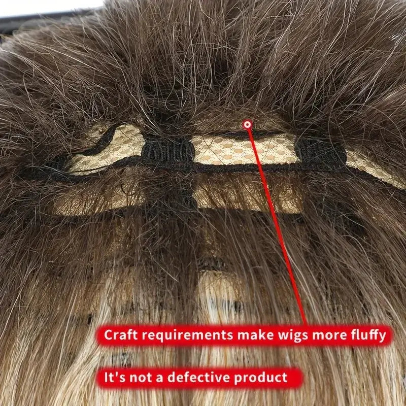 Women's Synthetic Wigs - Heat-Resistant Blonde Wig with Dark Brown Roots for Daily Wear - 