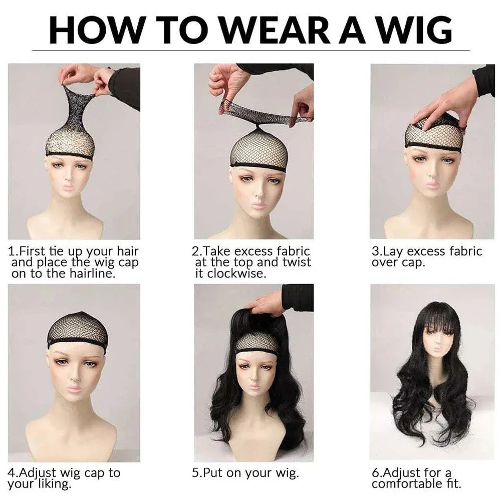 Short Natural Wigs with Bangs - Soft Brown Ombre Curly Synthetic Hair for Daily Use and Costume Parties S281fc55966af42cd94ced42c5b218f0dh