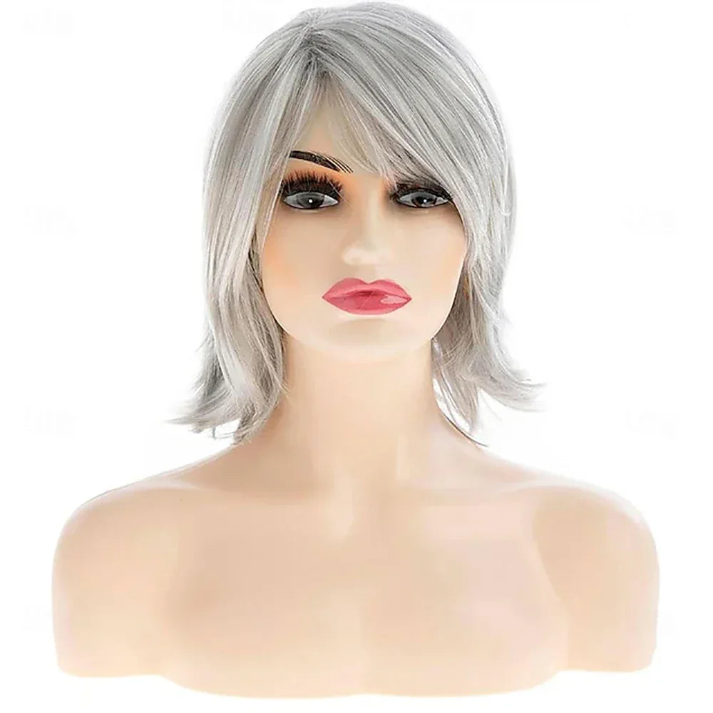 HAIRJOY Synthetic Hair Wig Short Grey Wig for Women S2861c3157188483d8191a26810dc06007