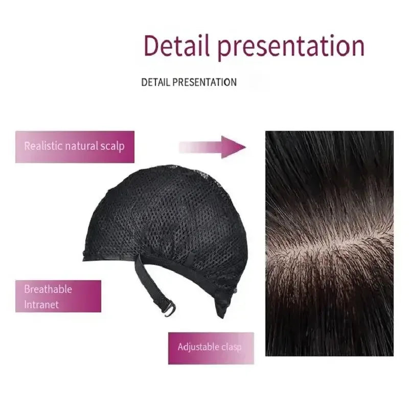 Center-Parted Long Red Curly Synthetic Wig for Halloween, Cosplay, and Daily Use - 