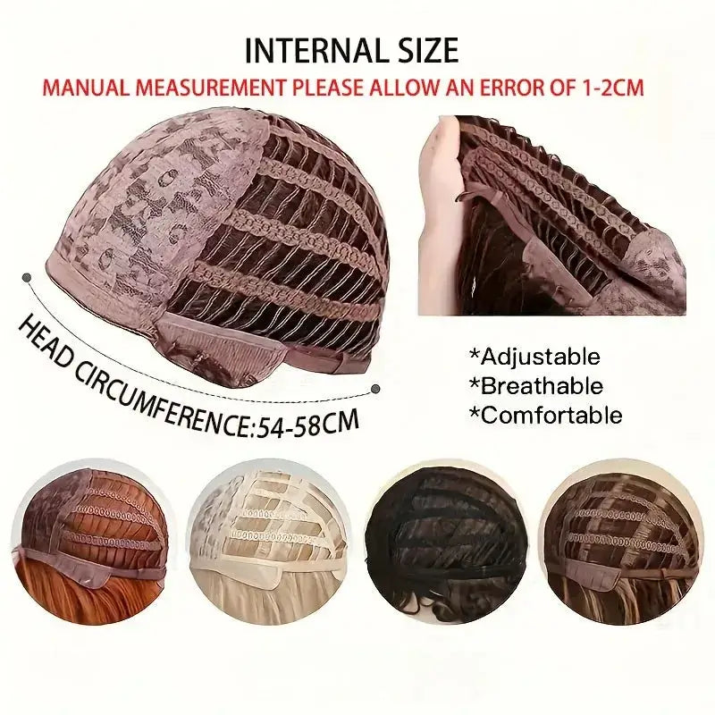 Women's Synthetic Wigs - Heat-Resistant Blonde Wig with Dark Brown Roots for Daily Wear - 