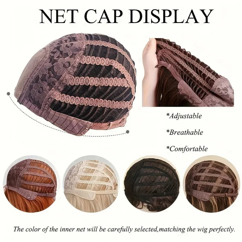 Lady's short gray-white synthetic fiber wig, suitable for daily wear, Cosplay, and as a Mother's Day gift wig accessory S6282a0376b3c4a3d929946ff36fc47b74