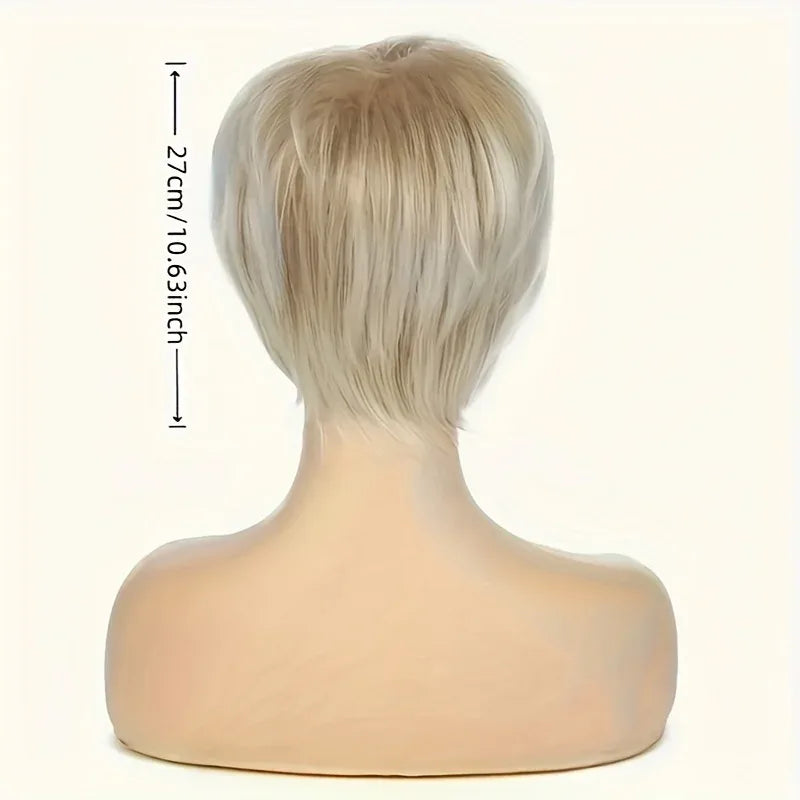 Short Gold Gradient Elf Wig - Layered Synthetic Cosplay Wig for Daily and Party Use with Accessories S68f2b20d4dc0482b8b847af85e0fe966o