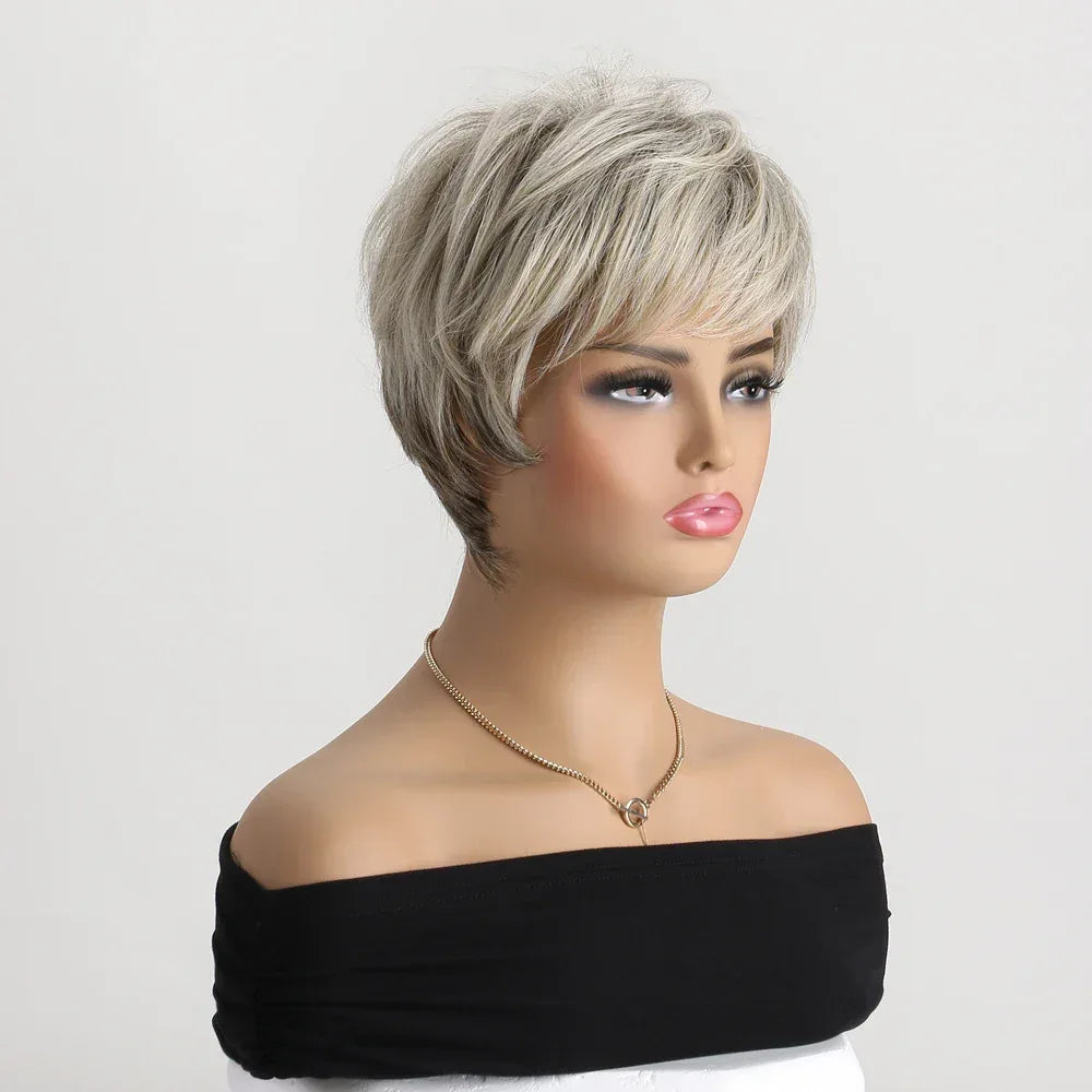 10 inches Gold Natural Wigs for Women Short curly Synthetic Wig Daily Party Heat Resistant Hair S7126e34688bf4872825408e1b89d1cf4o