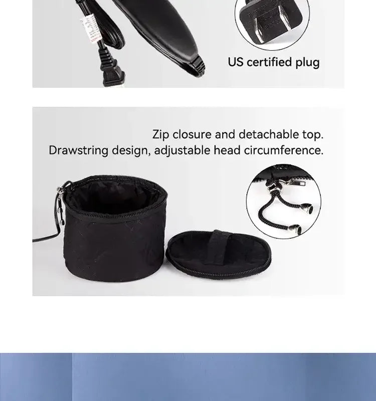 Wig Steam Cap - Handheld Electric Hair Steamer for Deep Conditioning and Thermal Treatment at Home - 