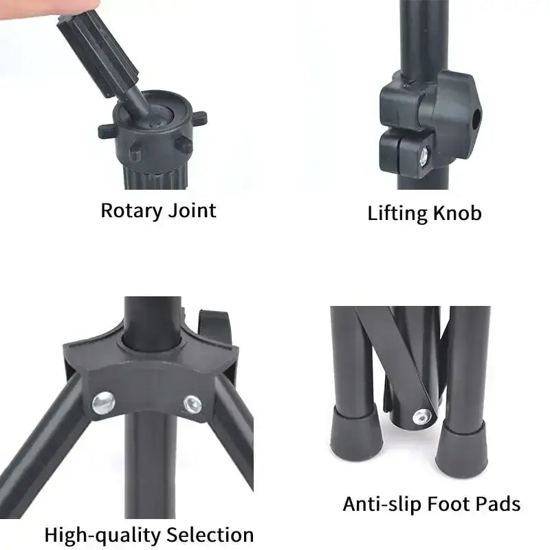 Wig Stand Mannequin Head with Tripod Stand - Lightweight, Durable & Portable Foam Dummy - 