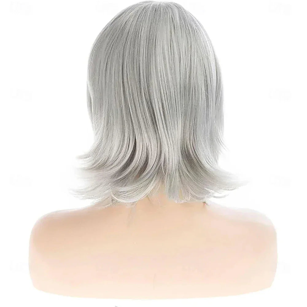 HAIRJOY Synthetic Hair Wig Short Grey Wig for Women Sc7d5d44cad5e4b77be7204d7b2ee7238S