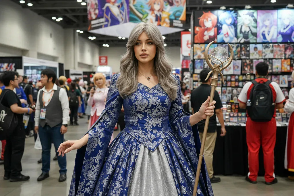 Ash Brown Silver Wig Cosplay