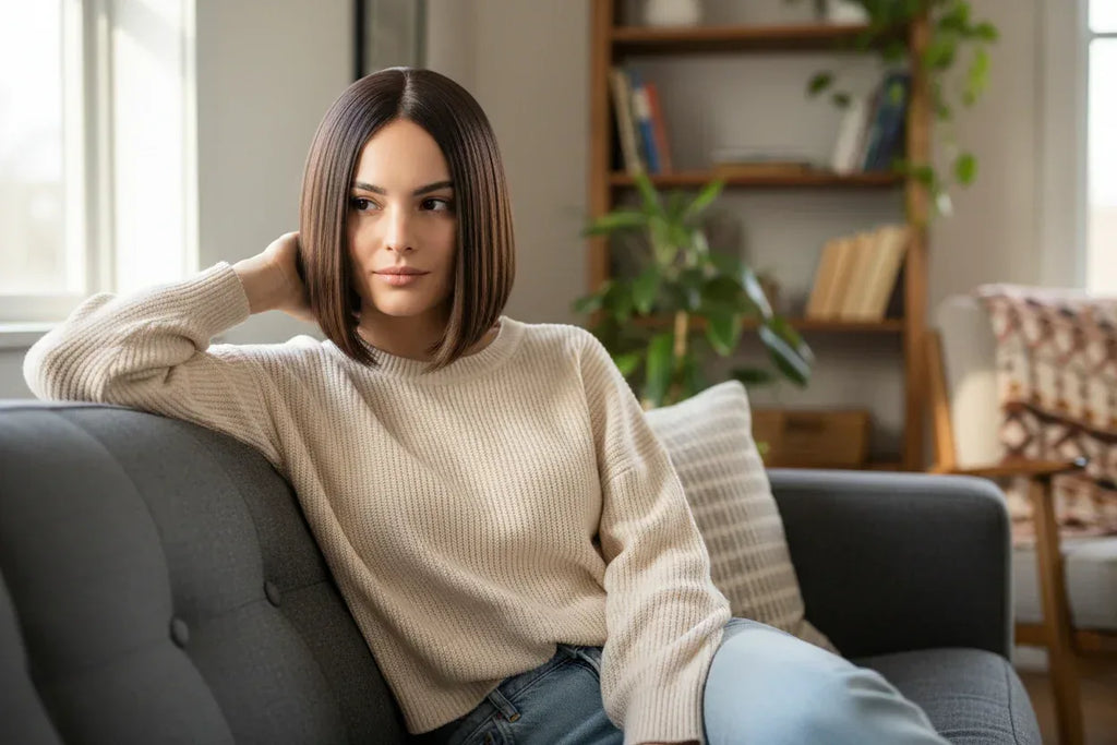 Black Ombre Bob Home