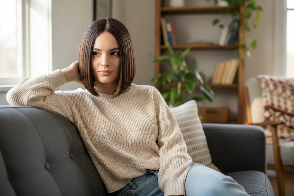 Black Ombre Bob Home