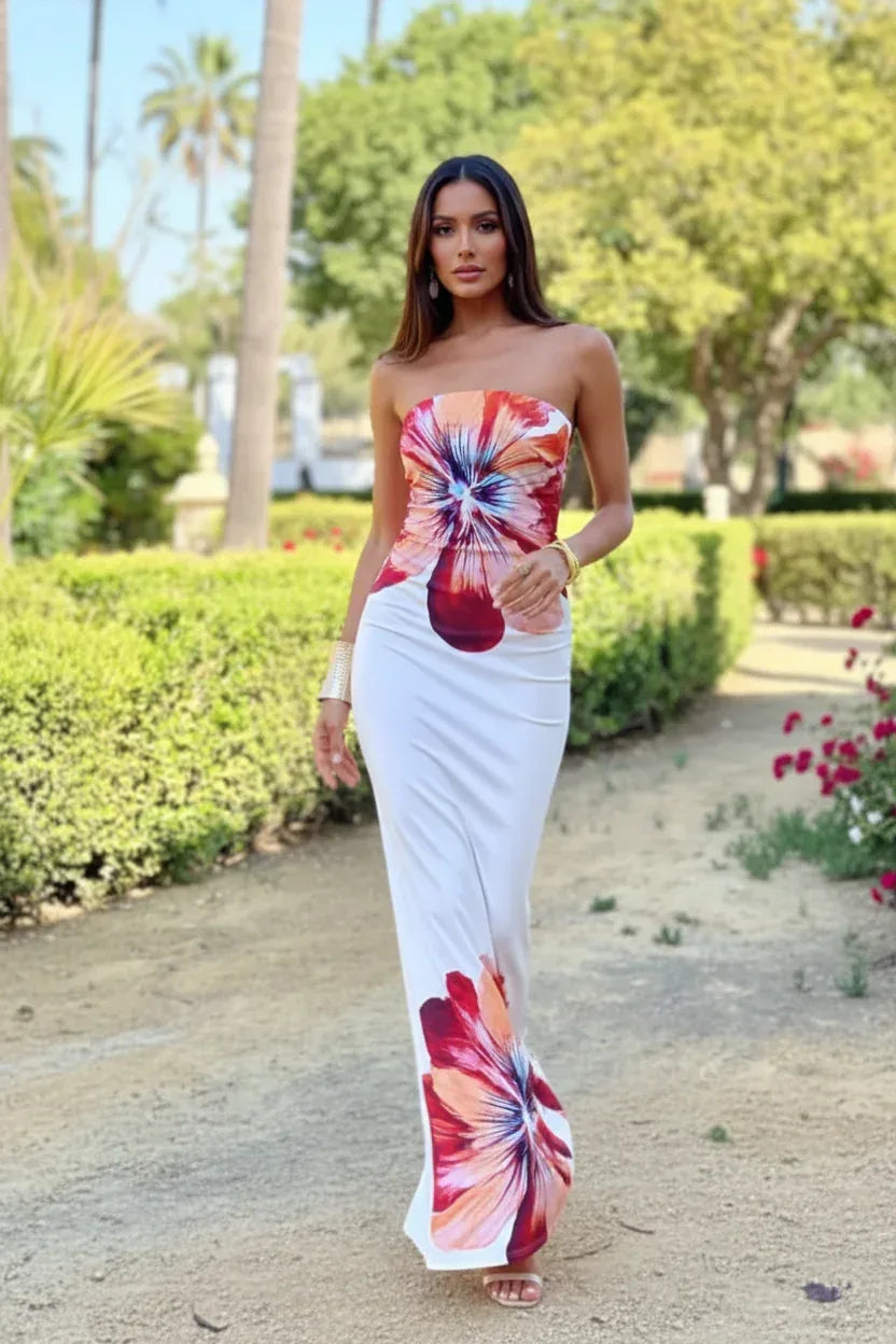 Floral Bodycon Dress Garden Walk