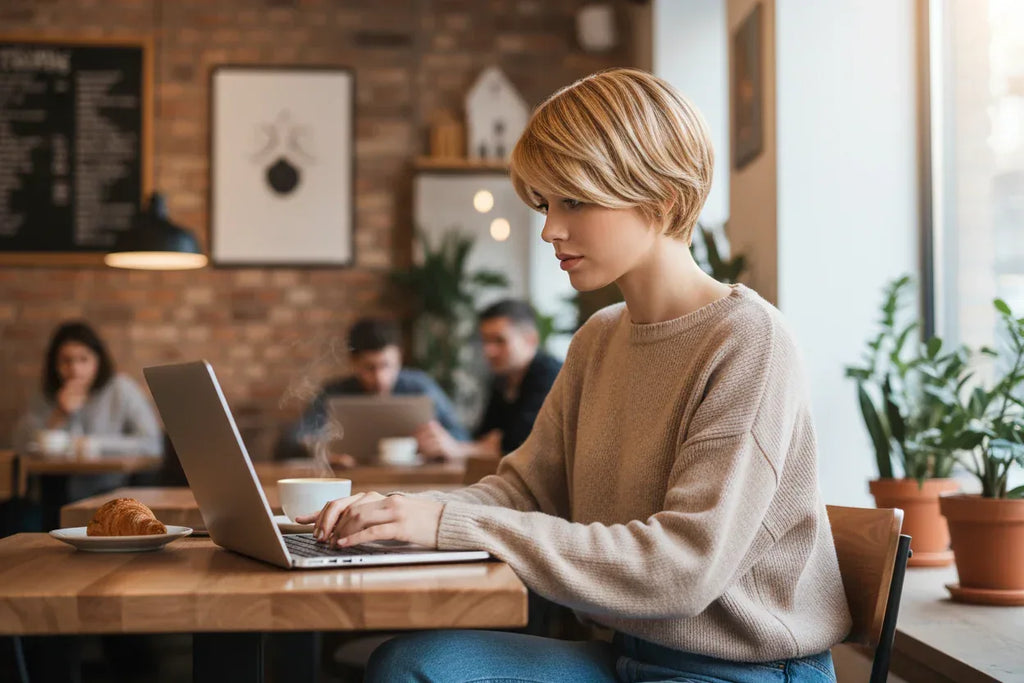 Short Gold Gradient Elf Wig - Layered Synthetic Cosplay Wig for Daily and Party Use with Accessories - 