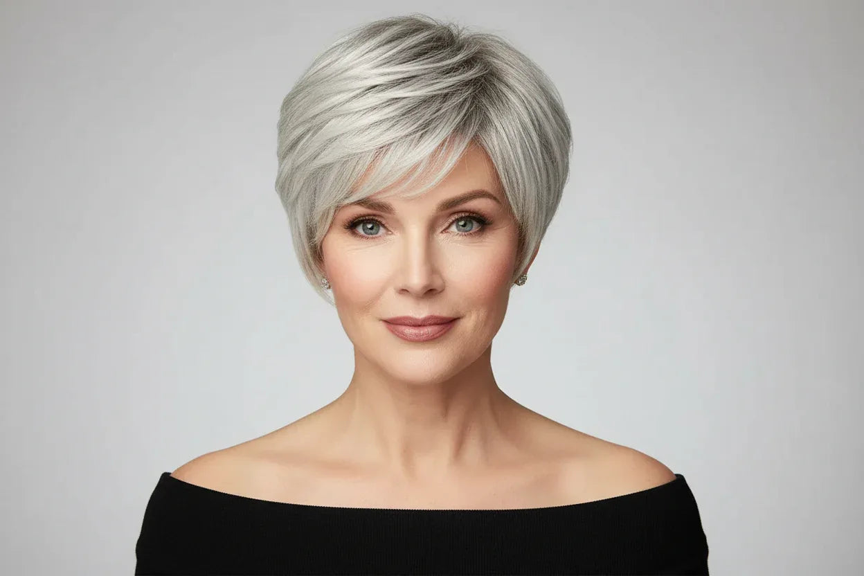 Gray Short Wig Portrait
