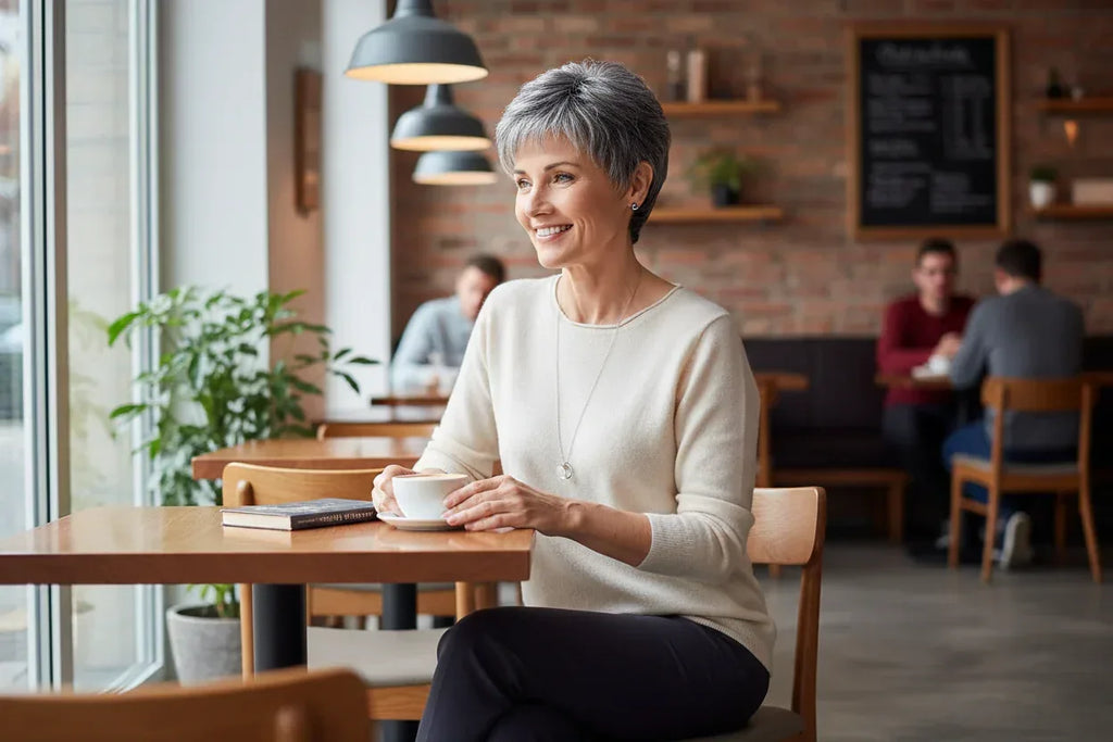 Gray-White Wig Coffee