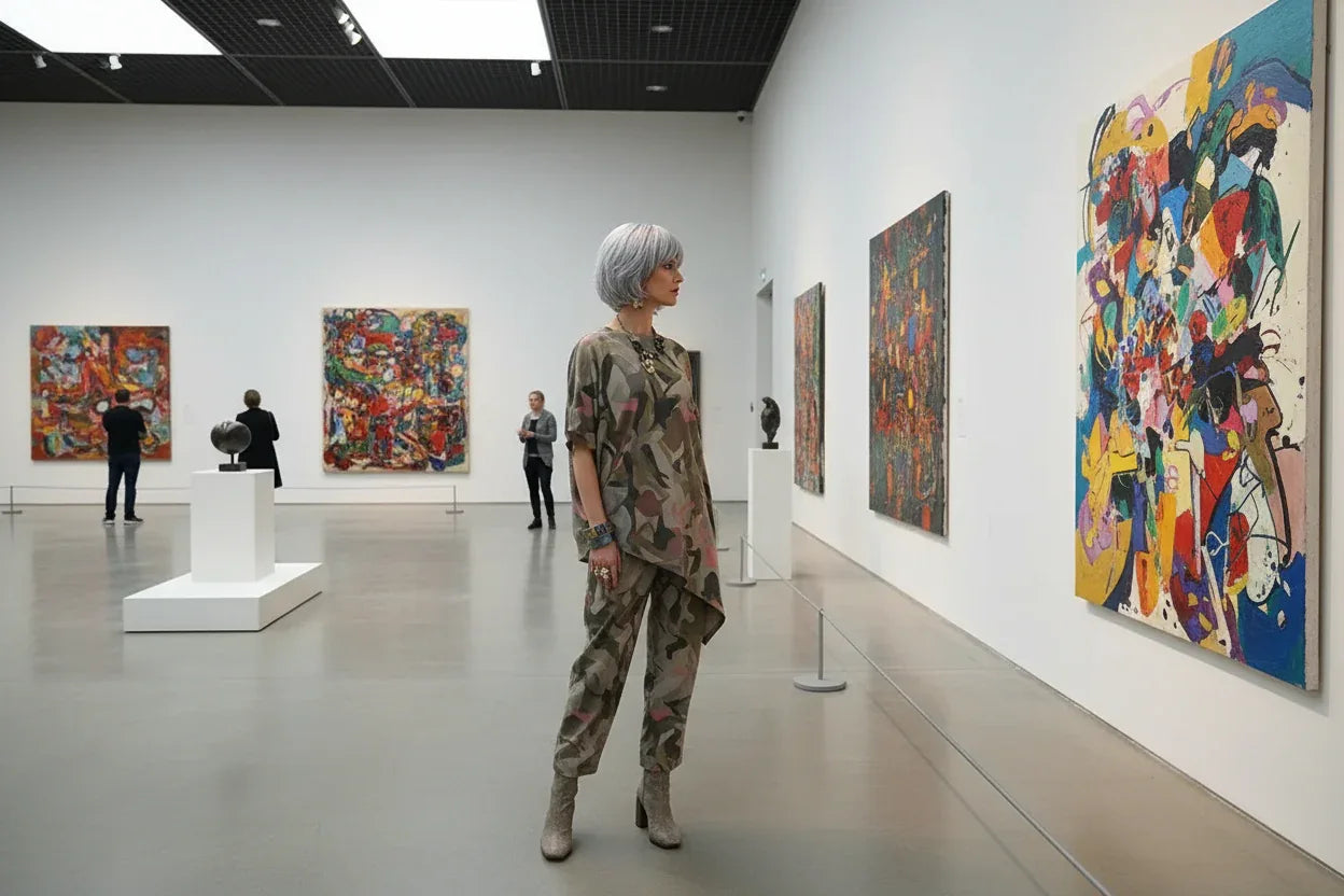 Short Grey Ombre Curly Wig with Bangs - Soft Mommy Hair for Daily Use and Costume Parties - 