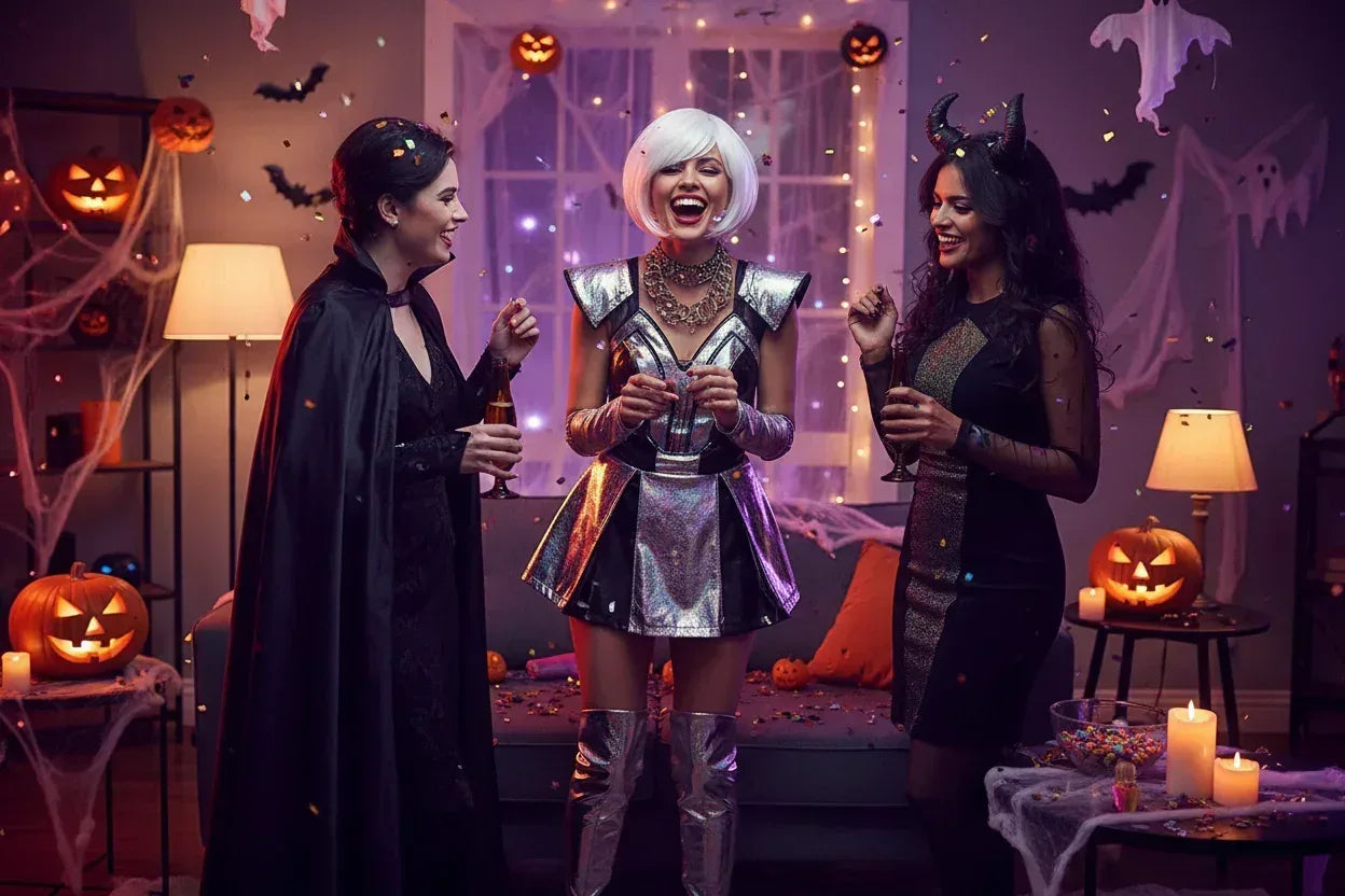 HAIRJOY Short White Wig with Fringe for Women – Synthetic Heat Resistant Pixie Wig for Cosplay and Halloween Parties - 