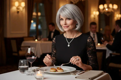 HAIRJOY Synthetic Hair Wig Short Grey Wig for Women - 