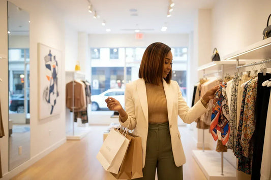 Brown Ombre Bob Shopping - Black Woman