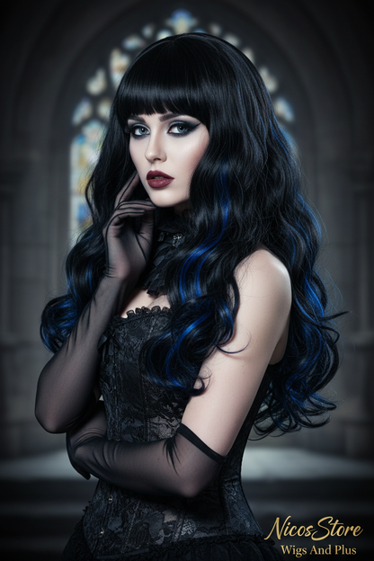 Model cu gothic wig