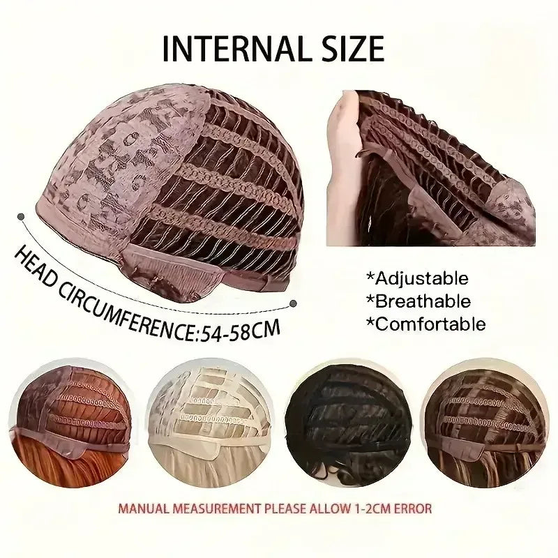 Short Blonde Bob Wig with Dark Roots - Natural Synthetic Hair for Daily Wear - 