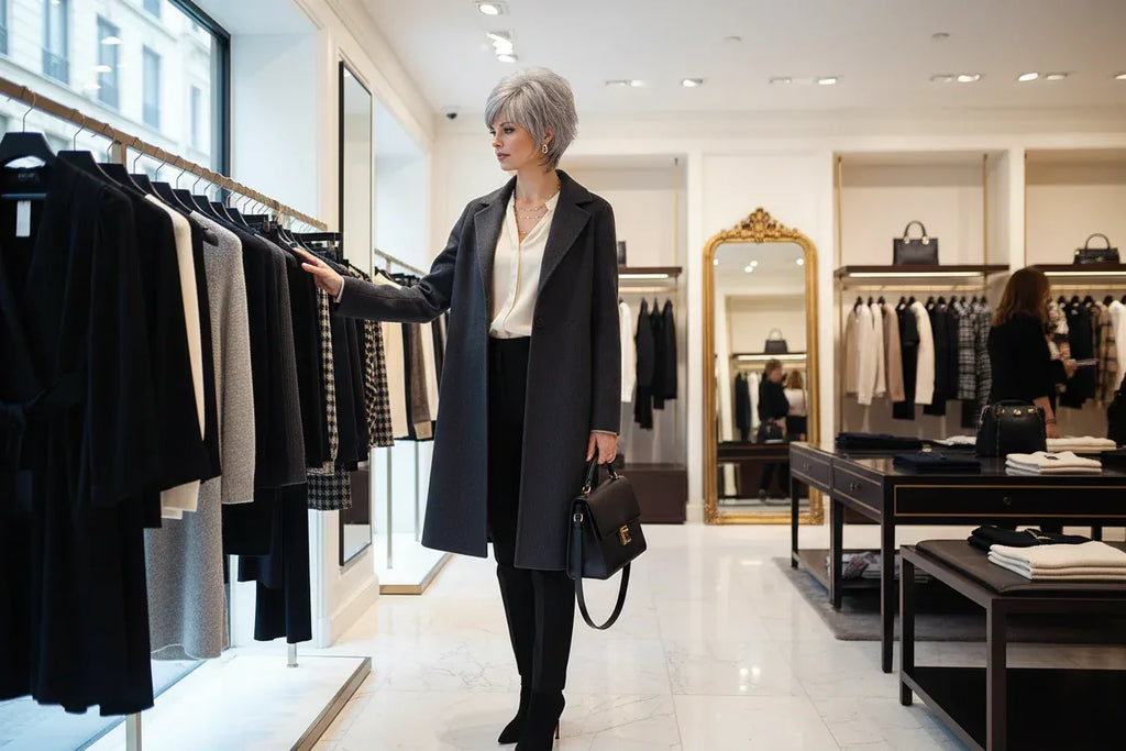 Short Natural Wigs with Bangs - Soft Brown Ombre Curly Synthetic Hair for Daily Use and Costume Parties - 