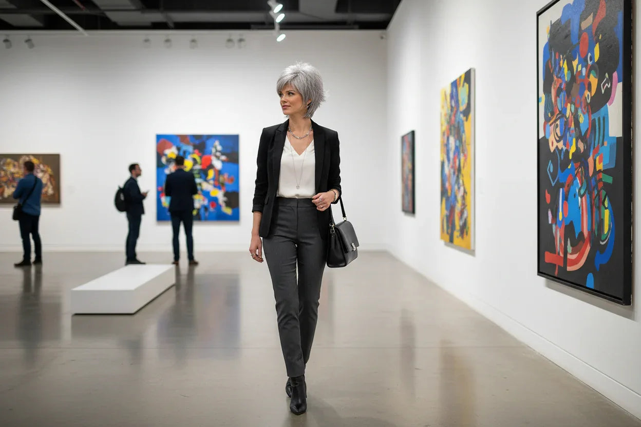 Short Natural Wigs with Bangs - Soft Brown Ombre Curly Synthetic Hair for Daily Use and Costume Parties - 