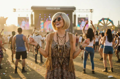 Synthetic a Short Side-Swept Straight Wig for Women - 