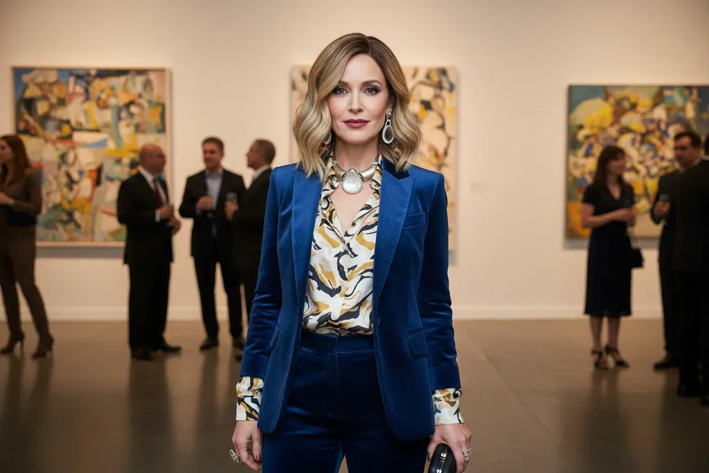 Women's Synthetic Wigs - Heat-Resistant Blonde Wig with Dark Brown Roots for Daily Wear - 