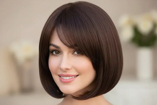 Short Bob Wig Close-Up Beauty